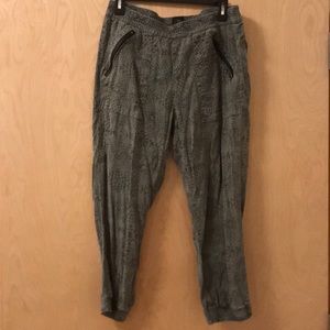 DWP crop animal print cargo pants